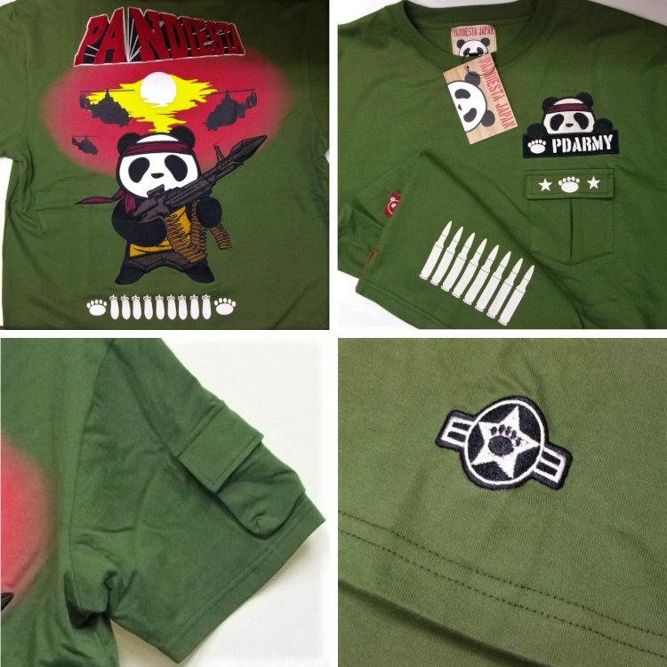 パンディエスタ PANDIESTA 半袖Tシャツ 582854 パンダWARS アメカジ バイカー ミリタリー キャラクター 和柄 | PANDIESTA | 05