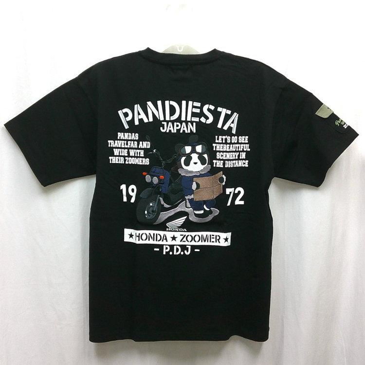 ホンダ HONDA×パンディエスタ PANDIESTA コラボ半袖Tシャツ 585505 ZOOMERミリタリーポケット バイク パンダ ホンダズーマー | PANDIESTA | 04