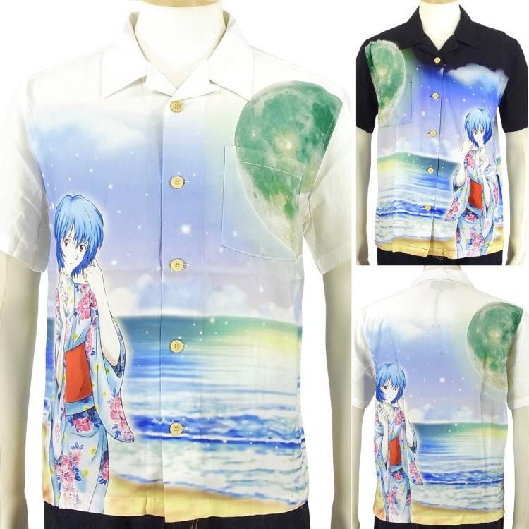 EVANGELION×錦 綾波レイ 和柄アロハシャツ　サイズL エヴァンゲリオン×錦 コラボレーヨンアロハシャツ 588320 綾波レイ 和