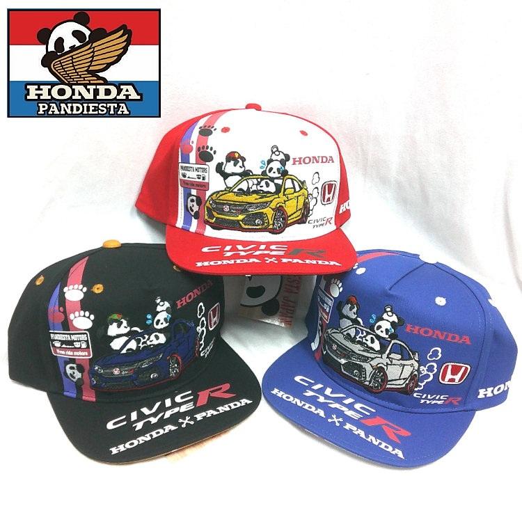 ホンダ HONDA×パンディエスタ PANDIESTA コラボフラットキャップ 595507 CIVIC TYPE R FK-8 シビック パンダ | PANDIESTA