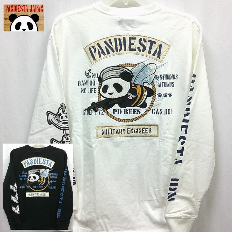 パンディエスタ PANDIESTA JAPAN 595852 SEA BEES PANDA ミリタリーロンT パンダ アメカジ | PANDIESTA