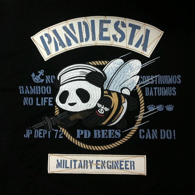 パンディエスタ PANDIESTA JAPAN 595852 SEA BEES PANDA ミリタリーロンT パンダ アメカジ | PANDIESTA | 07