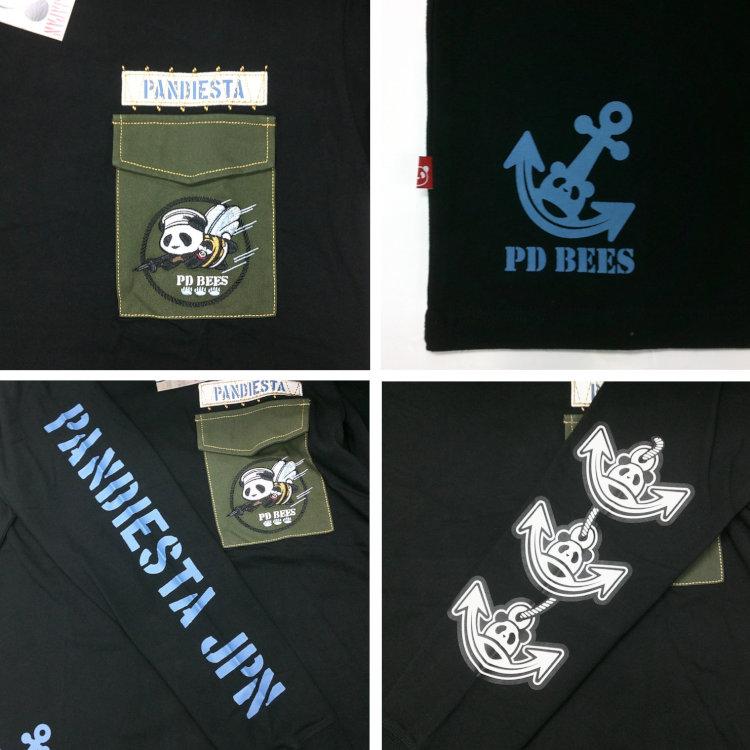 パンディエスタ PANDIESTA JAPAN 595852 SEA BEES PANDA ミリタリーロンT パンダ アメカジ | PANDIESTA | 08