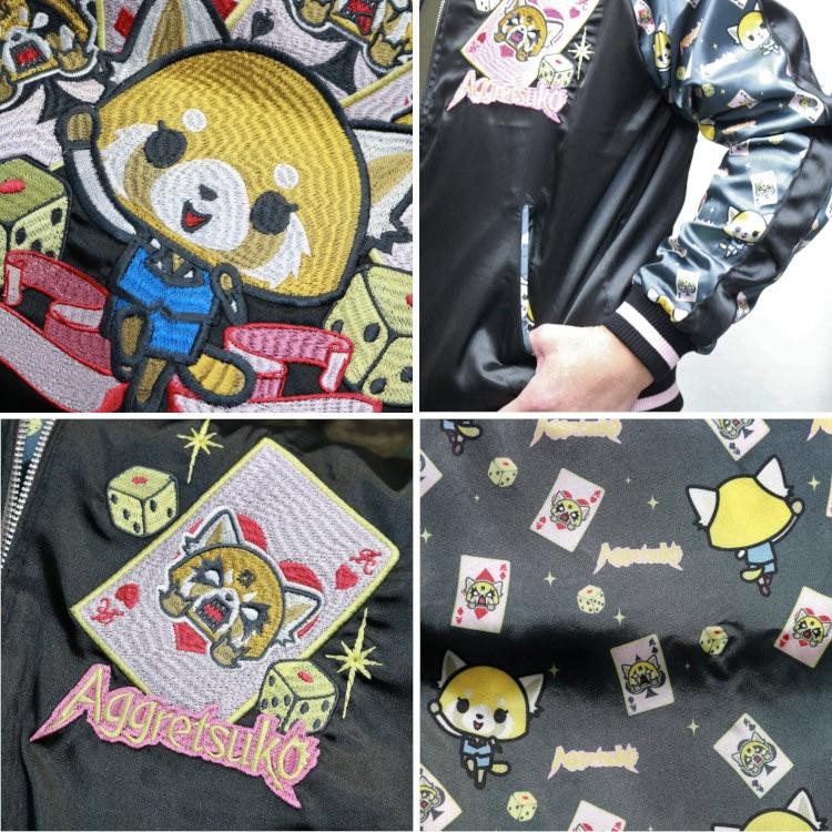 sanrio（サンリオ） アグレッシブ烈子 刺繍リバーシブルスカジャン