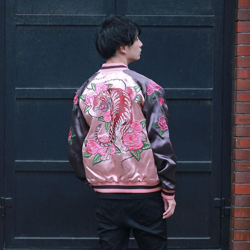 レッドタイガー刺繍リバーシブルスカジャン BACK STREET CRAWLER レッドタイガー刺繍リバーシブルスカジャン BACK STREET CRAWLER
