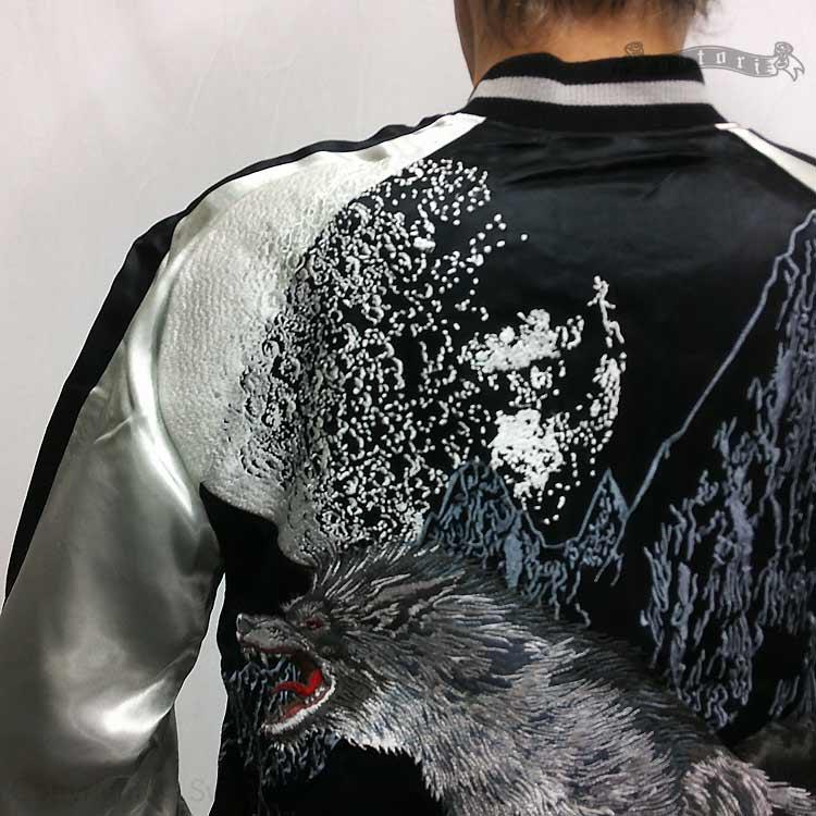 SATORI スカジャン さとり 月に狼 GKJ-007 和柄 和 