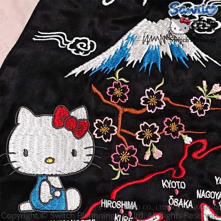 ハローキティ キッズスカジャン ハローキティとハローミミィと日本地図