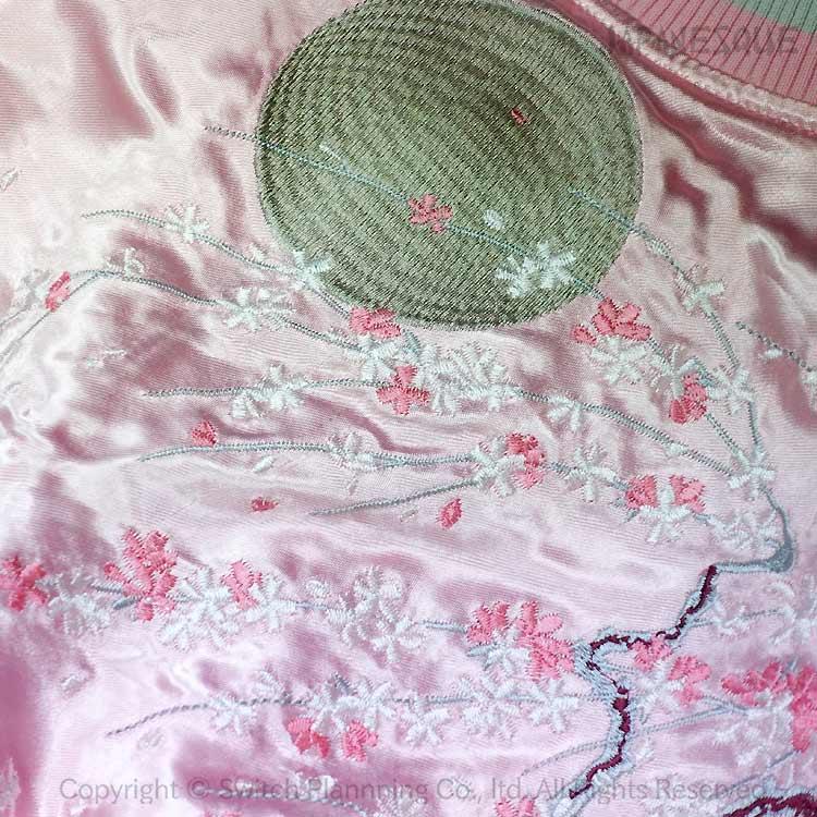 スカジャン ジャパネスク 兎の餅つき 刺繍 リバーシブル JSKJ-502 和柄