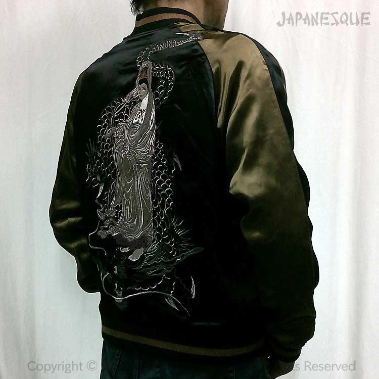 スカジャン ジャパネスク JSKJ-512 龍頭観音 和柄 JAPANESQUE Ryuzu