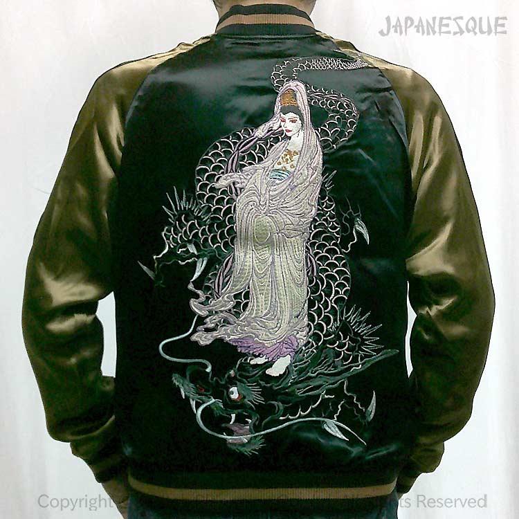 スカジャン ジャパネスク JSKJ-512 龍頭観音 和柄 JAPANESQUE Ryuzu