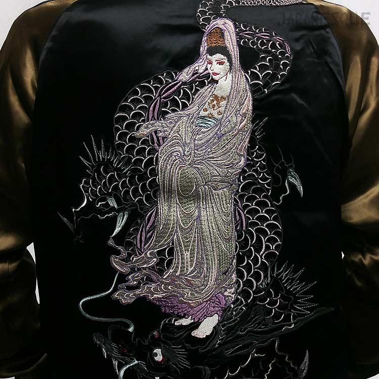 スカジャン ジャパネスク JSKJ-512 龍頭観音 和柄 JAPANESQUE Ryuzu