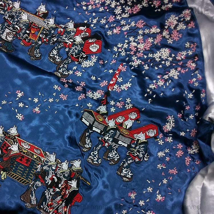 スカジャン ジャパネスク JSKJ-513 狐の嫁入り 和柄 JAPANESQUE 