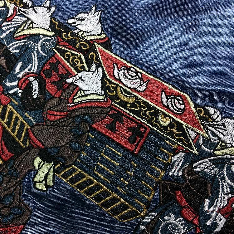 スカジャン ジャパネスク JSKJ-513 狐の嫁入り 和柄 JAPANESQUE 