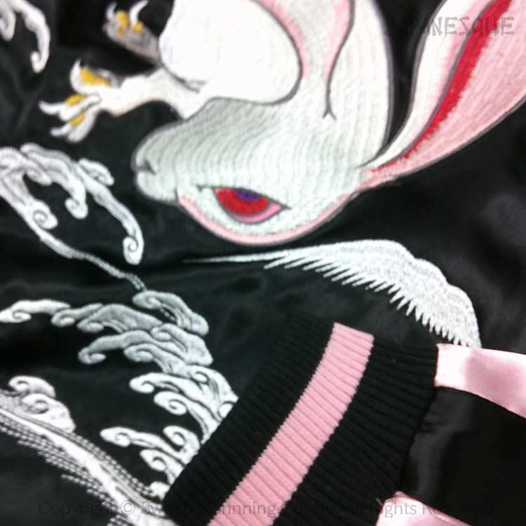 スカジャン ジャパネスク JSKJ-516 月兎 和柄 JAPANESQUE 