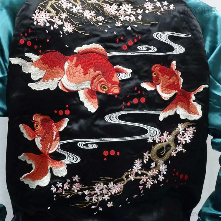 Japanesque ジャパネスク スカジャン 梅 桜 桜と鯉刺繍スカジャン