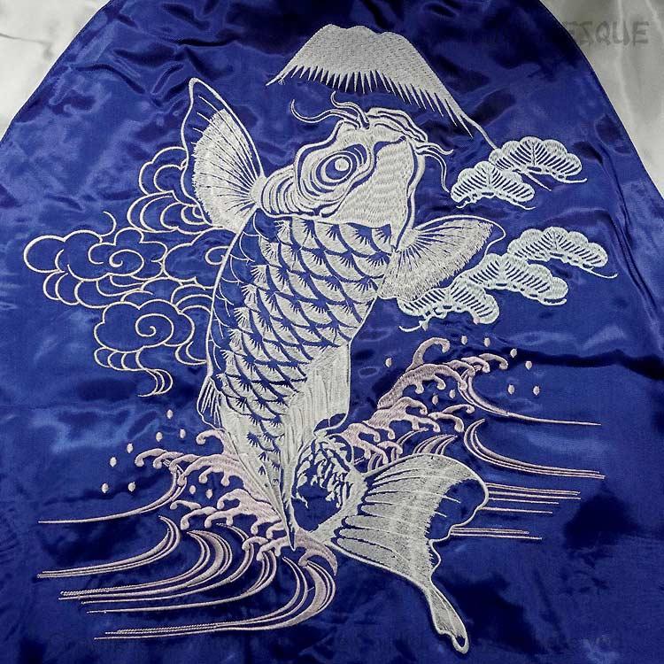 登り鯉 刺繍 スカジャン ジャパネスク JSKJ-702 JAPANESQUE 和柄