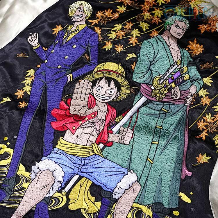 【ONE PIECE】未使用 ワンピース リバーシブル スカジャン 2XL 絡繰魂 粋 ワンピース ONEPIECE コラボ スカジャン ゾロvs カク 決戦