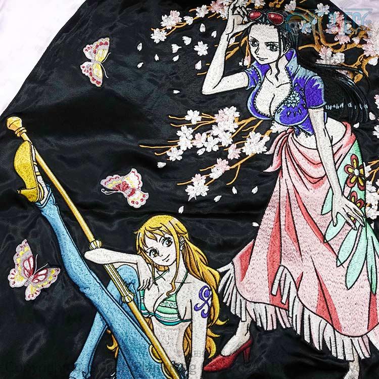 ワンピース ONE PIECE ナミ・ロビン リバーシブル 刺繍 スカジャン