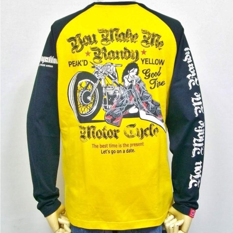 PEAK'D YELLOW（ピークドイエロー） 長袖T ロンT PYLT-204 BIKE 和柄