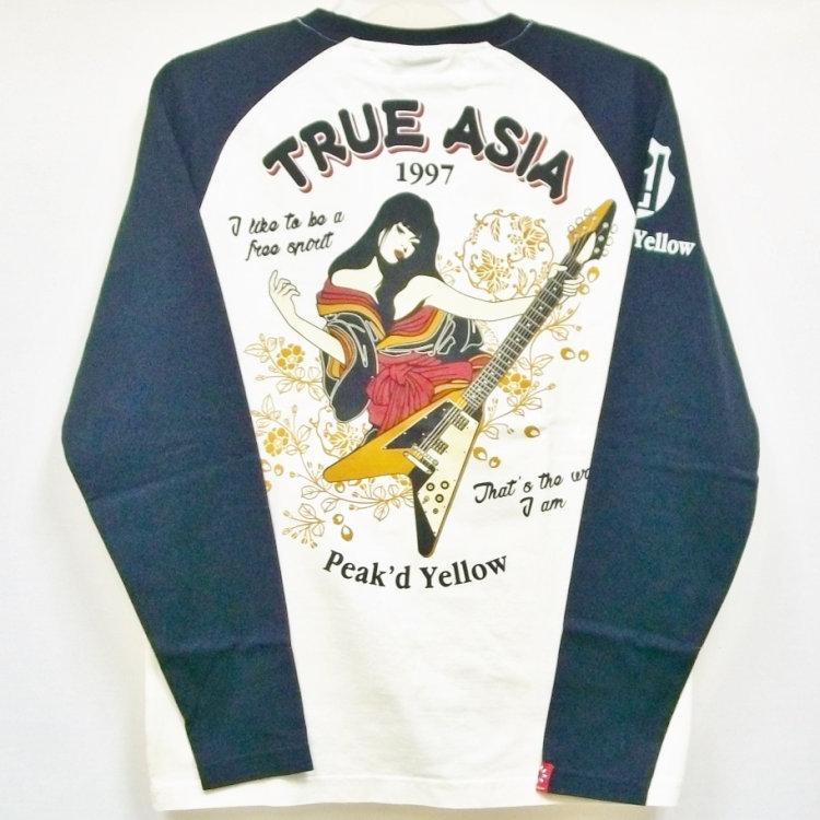 ピークドイエロー Peak'd Yellow 長袖T ロンT PYLT-222 TRUE ASIA 和柄 アメカジ ロック お姉ちゃん 女の子 フライングV | PEAK'D YELLOW | 04