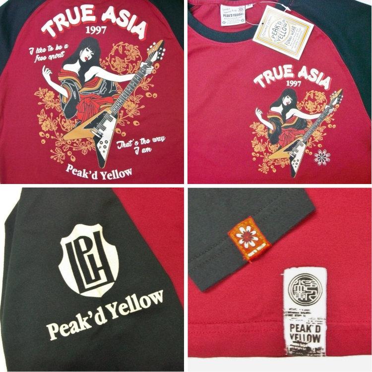 ピークドイエロー Peak'd Yellow 長袖T ロンT PYLT-222 TRUE ASIA 和柄 アメカジ ロック お姉ちゃん 女の子 フライングV | PEAK'D YELLOW | 09