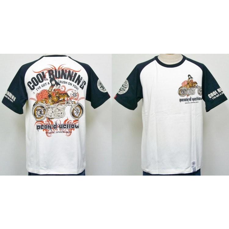 PEAK'D YELLOW（ピークドイエロー） 半袖Tシャツ PYT-197 バイク