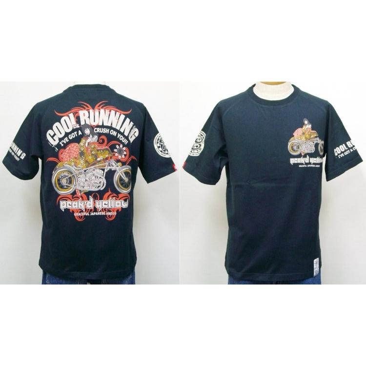 PEAK'D YELLOW（ピークドイエロー） 半袖Tシャツ PYT-197 バイク