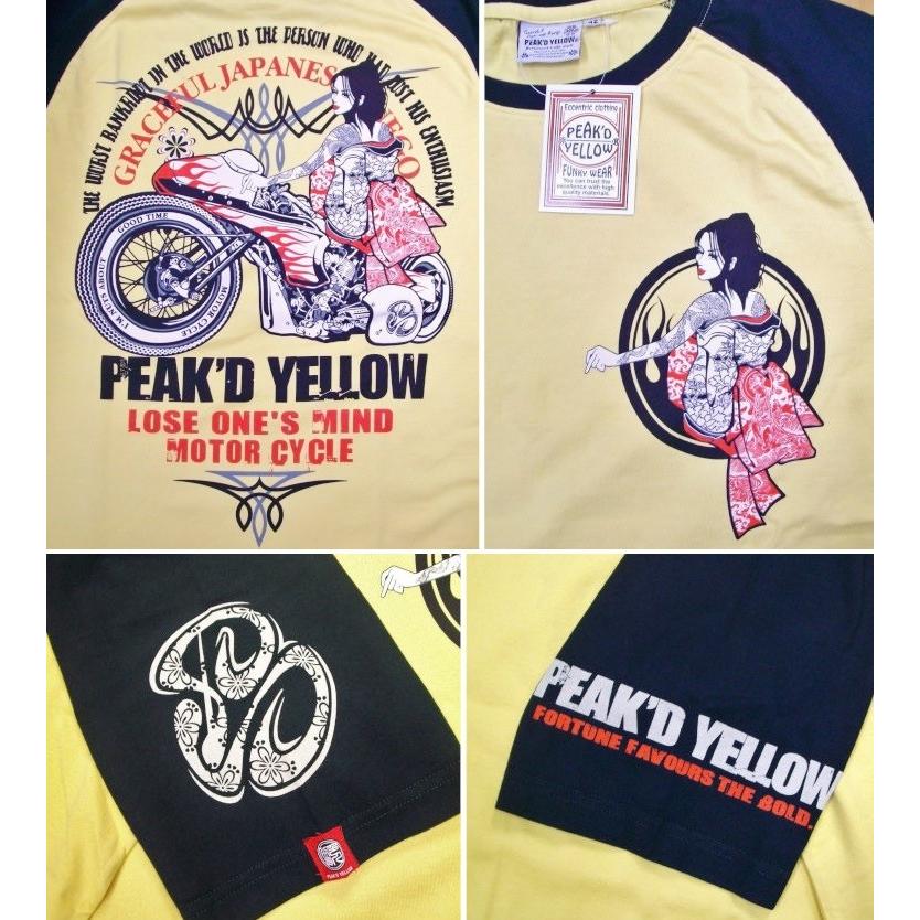 PEAK'DYELLOW ピークドイエロー半袖Tシャツ PYT-203 バイク | PEAK'D YELLOW | 02