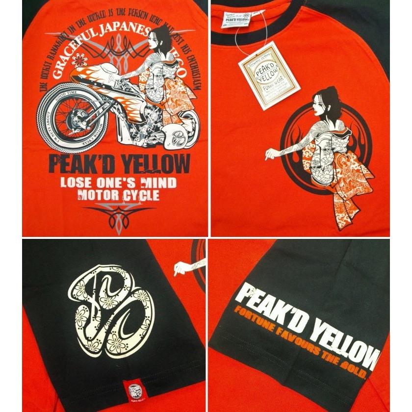 PEAK'DYELLOW ピークドイエロー半袖Tシャツ PYT-203 バイク | PEAK'D YELLOW | 04