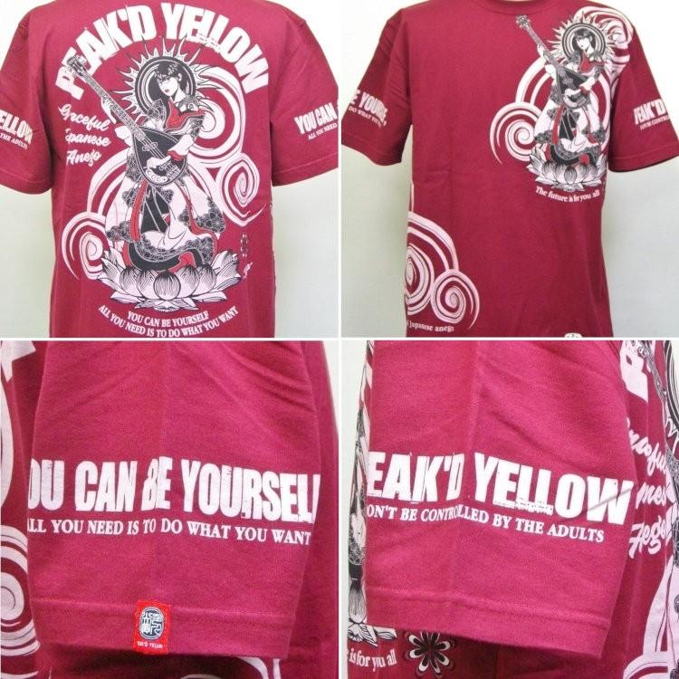 ピークドイエロー Peak'd Yellow半袖Tシャツ PYT-213 観音姉御 アメカジ バイカー ロック お姉ちゃん 和柄 | PEAK'D YELLOW | 13
