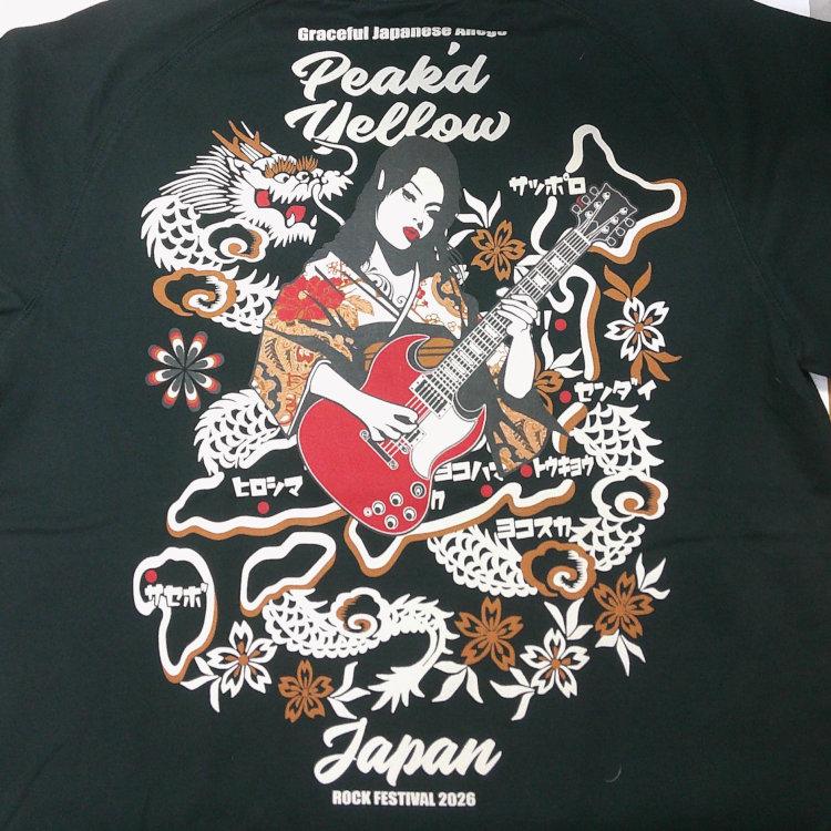 ピークドイエロー PEAK'DYELLOW半袖Tシャツ PYT-246 ピークドイエローロックフェス2026 お姉ちゃん 女の子 ギター SG | PEAK'D YELLOW | 11