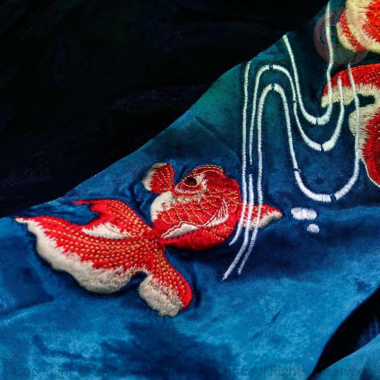 スカジャン 花旅楽団 はなたびがくだん スクリプト 桜 金魚鉢 刺繍 SKJ