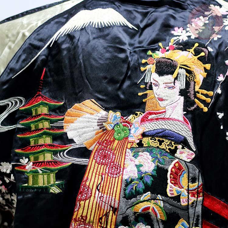 スカジャン 花旅楽団 はなたびがくだん スクリプト花魁 SSJ-505 スカジャン 花旅楽団 はなたびがくだん スクリプト花魁 SSJ-505