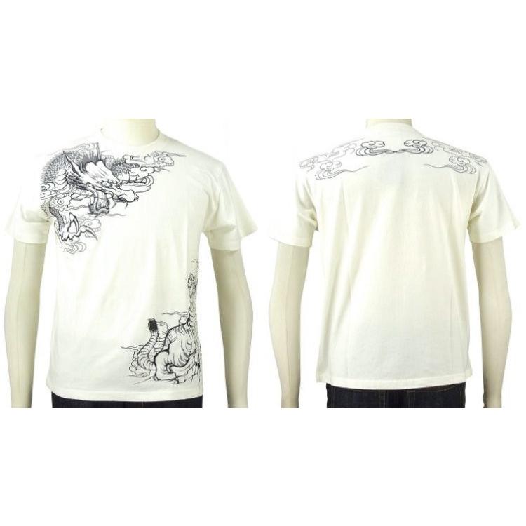 花旅楽団 はなたびがくだんスクリプト刺繍半袖Tシャツ ST-501 龍虎 /和柄/ジャポニカブラッド10掲載 | 