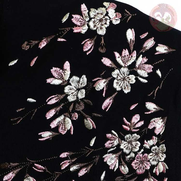 和柄T 花旅楽団 はなたびがくだん スクリプト 桜刺繍半袖Tシャツ ST-602 |  | 09