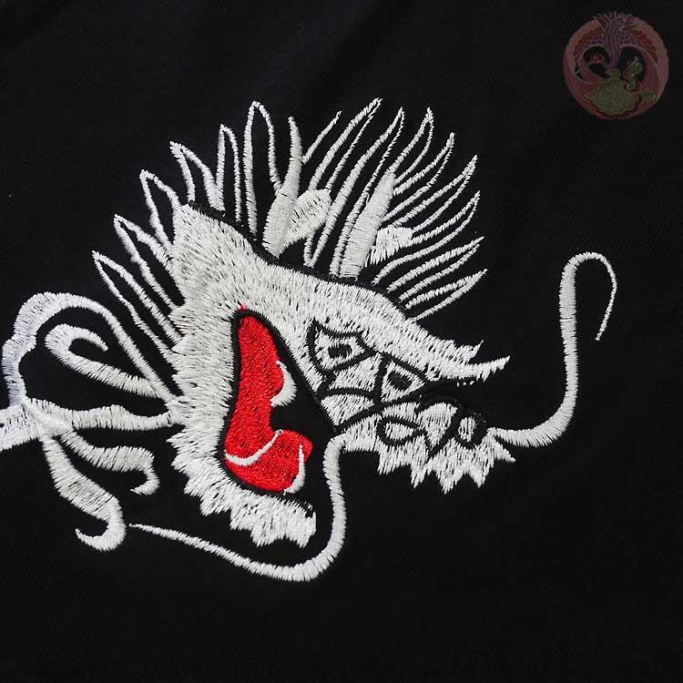 和柄T 花旅楽団 はなたびがくだん スクリプト 白竜と白虎 刺繍半袖Tシャツ ST-604 |  | 05