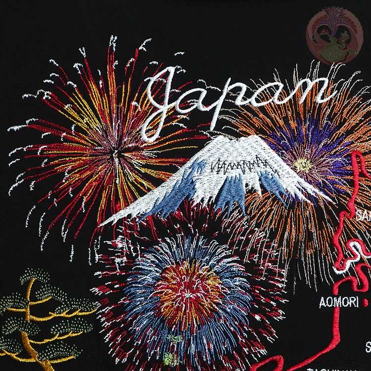 和柄T 花旅楽団 はなたびがくだん スクリプト 花火と舞妓 刺繍半袖Tシャツ ST-606 |  | 11