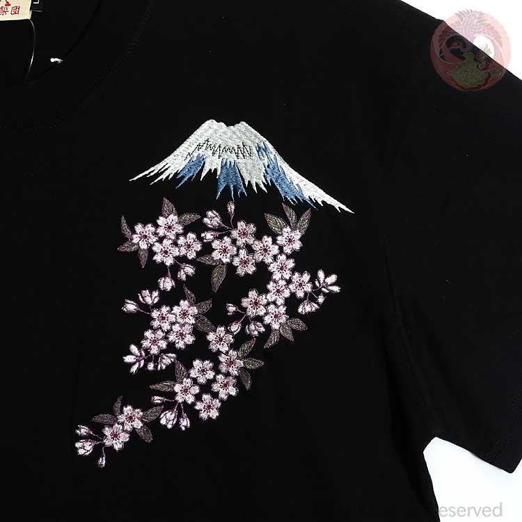 和柄T 花旅楽団 はなたびがくだん スクリプト 花火と舞妓 刺繍半袖Tシャツ ST-606 |  | 07