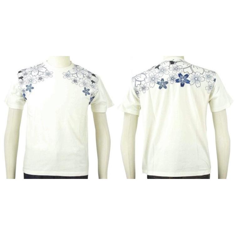 花旅楽団 はなたびがくだんスクリプト半袖Tシャツ STX-007 幾何学桜/和柄 |  | 02