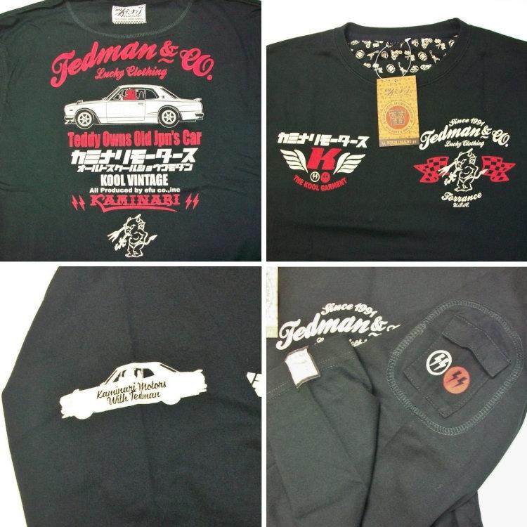 TEDMAN（テッドマン） カミナリ×テッドマン コラボ長袖Tシャツ ロンT