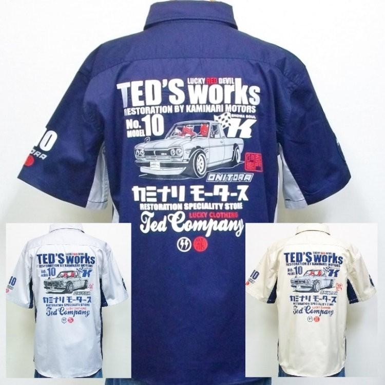 TEDMAN テッドマン TEDMAN×カミナリ半袖ワークシャツ TDKMS-02