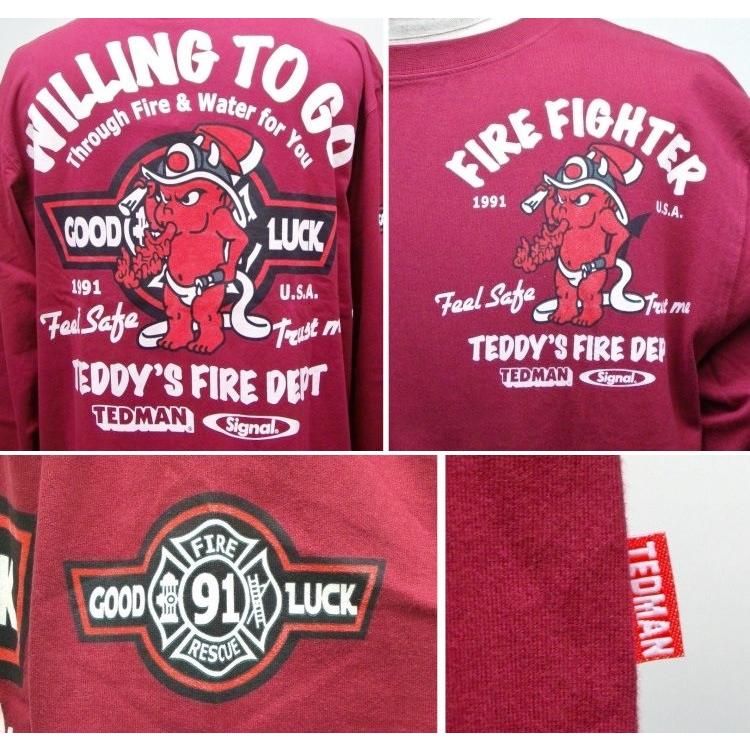 TEDMAN テッドマンロンT 長袖Tシャツ TDLS298 FIRE FIGHTER/アメカジ バイカー ミリタリー｜bscrawler｜05