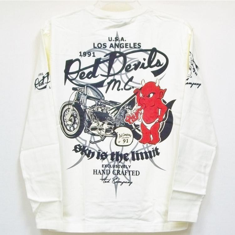 TEDMAN（テッドマン） ロンT 長袖Tシャツ TDLS-306 RED DEVIL M.C