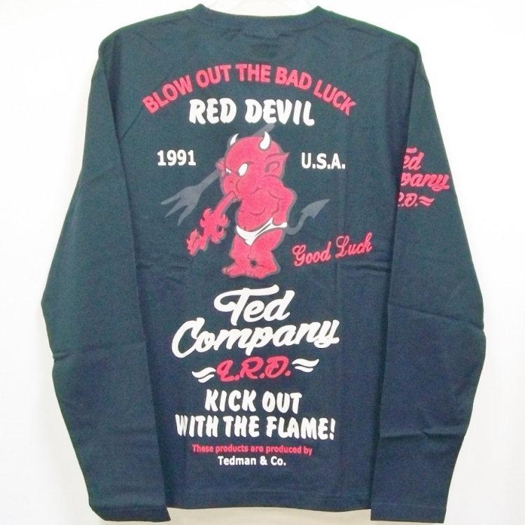 TEDMAN（テッドマン） ロンT 長袖Tシャツ TDLS314 RED DEVIL アメカジ