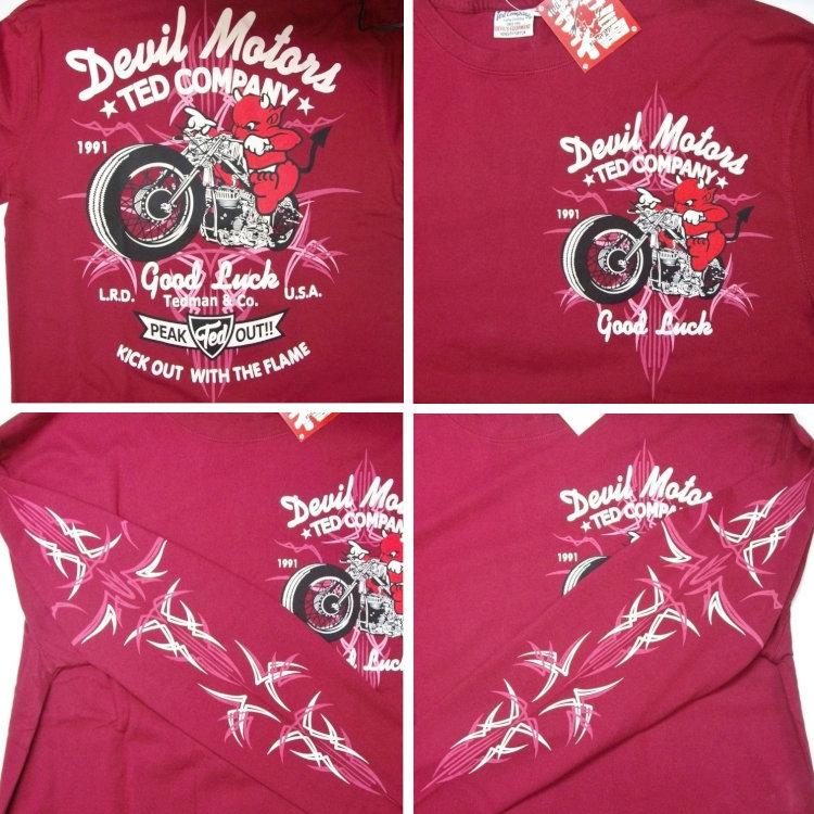 TEDMAN（テッドマン） ロンT 長袖Tシャツ TDLS-316 DEVIL MOTORS 