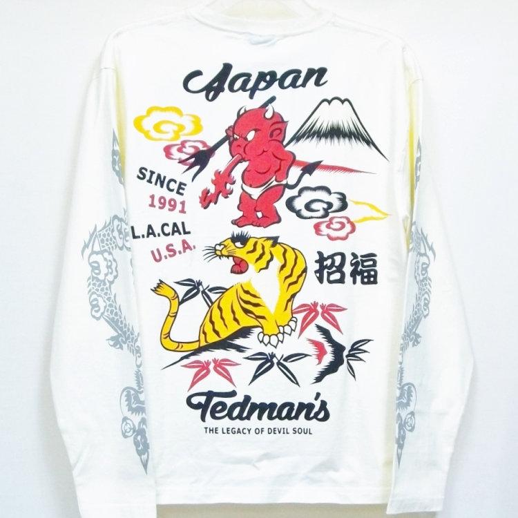 TEDMAN テッドマン ロンT 長袖Tシャツ TDLS-322 鬼VS虎 アメカジ TEDMAN テッドマン ロンT 長袖Tシャツ TDLS-322 鬼VS虎 アメカジ