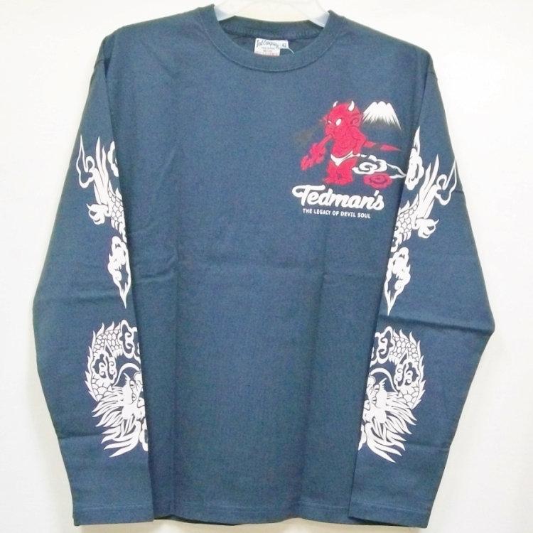 TEDMAN（テッドマン） ロンT 長袖Tシャツ TDLS-322 鬼VS虎 アメカジ