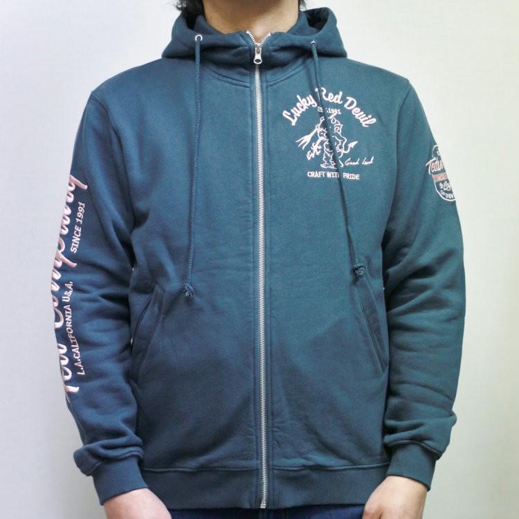 TEDMAN テッドマン刺繍スウェットパーカー TDSP-150 Lucky Red TEDMAN テッドマン刺繍スウェットパーカー TDSP-150 Lucky Red