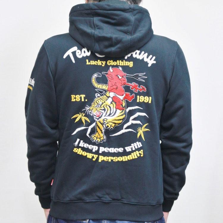 TEDMAN テッドマン刺繍　TIGER&TED アメカジ バイカー パーカー TEDMAN（テッドマン） テッドマン刺繍スウェットパーカー TDSP-153