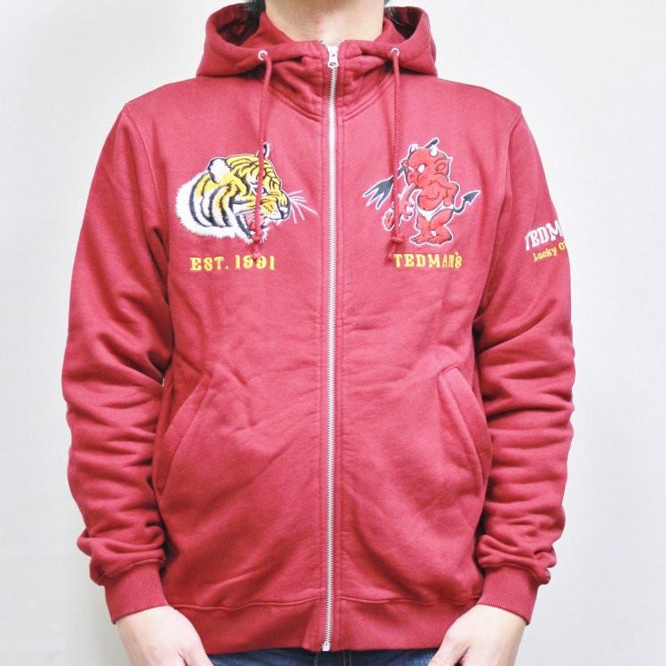 TEDMAN（テッドマン） テッドマン刺繍スウェットパーカー TDSP-153